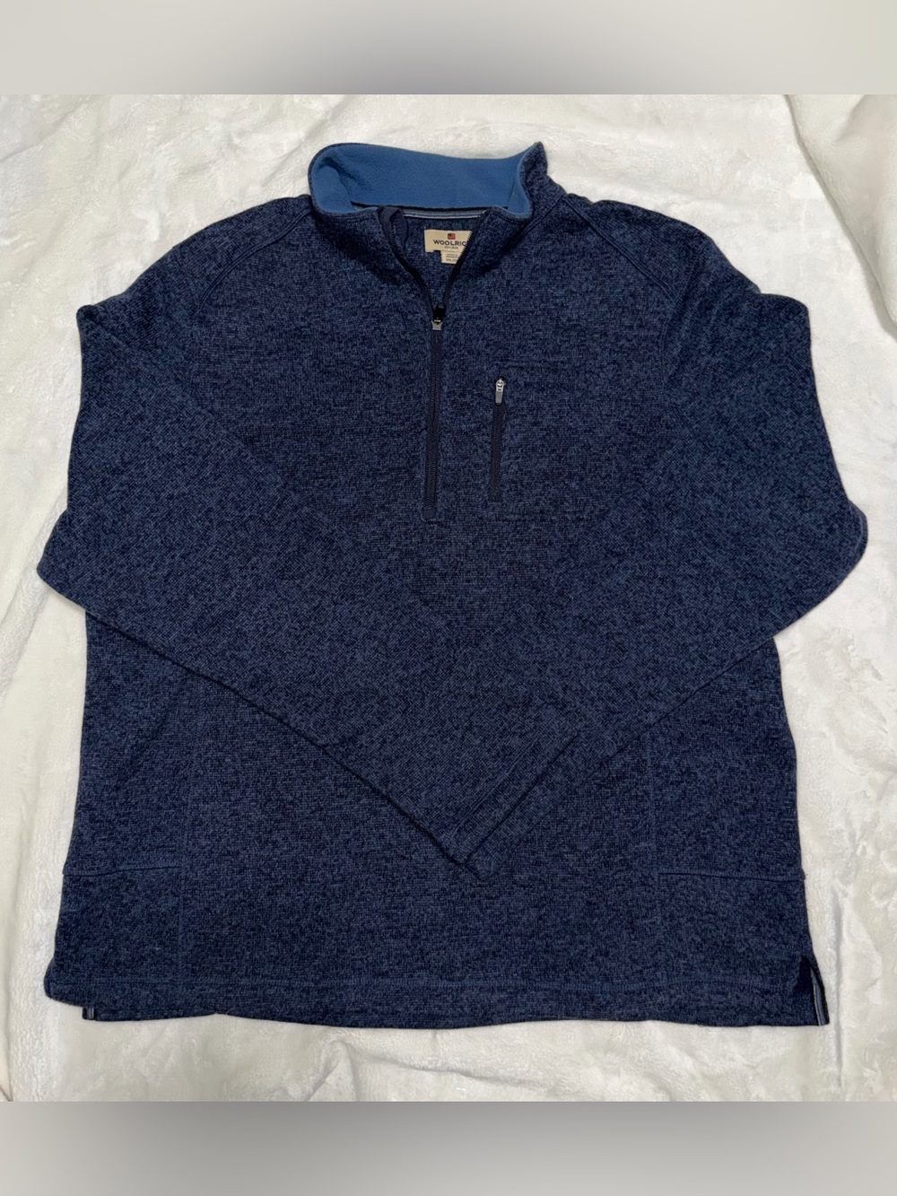 Woolrich Men's Navy Half-Zip Knit Fleece Pullover Sweater-XXL